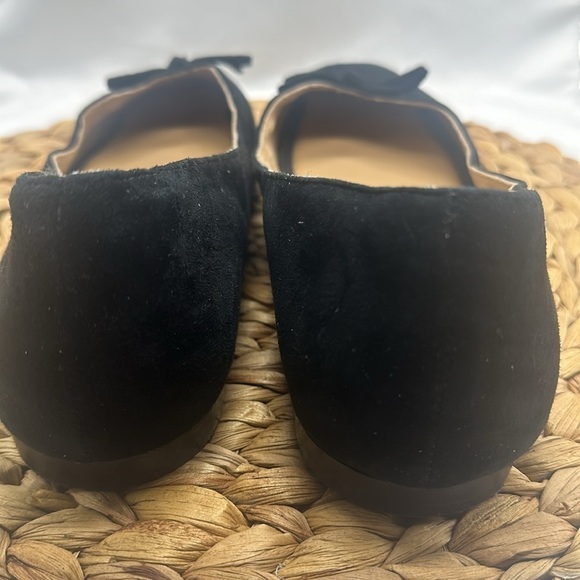 Me Too Skylar Black Bow Vamp Genuine Suede Ballet Flats Size 9.5 - Picture 7 of 9